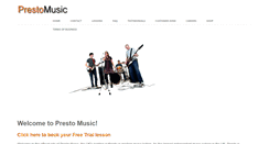 Desktop Screenshot of prestomusicschool.co.uk